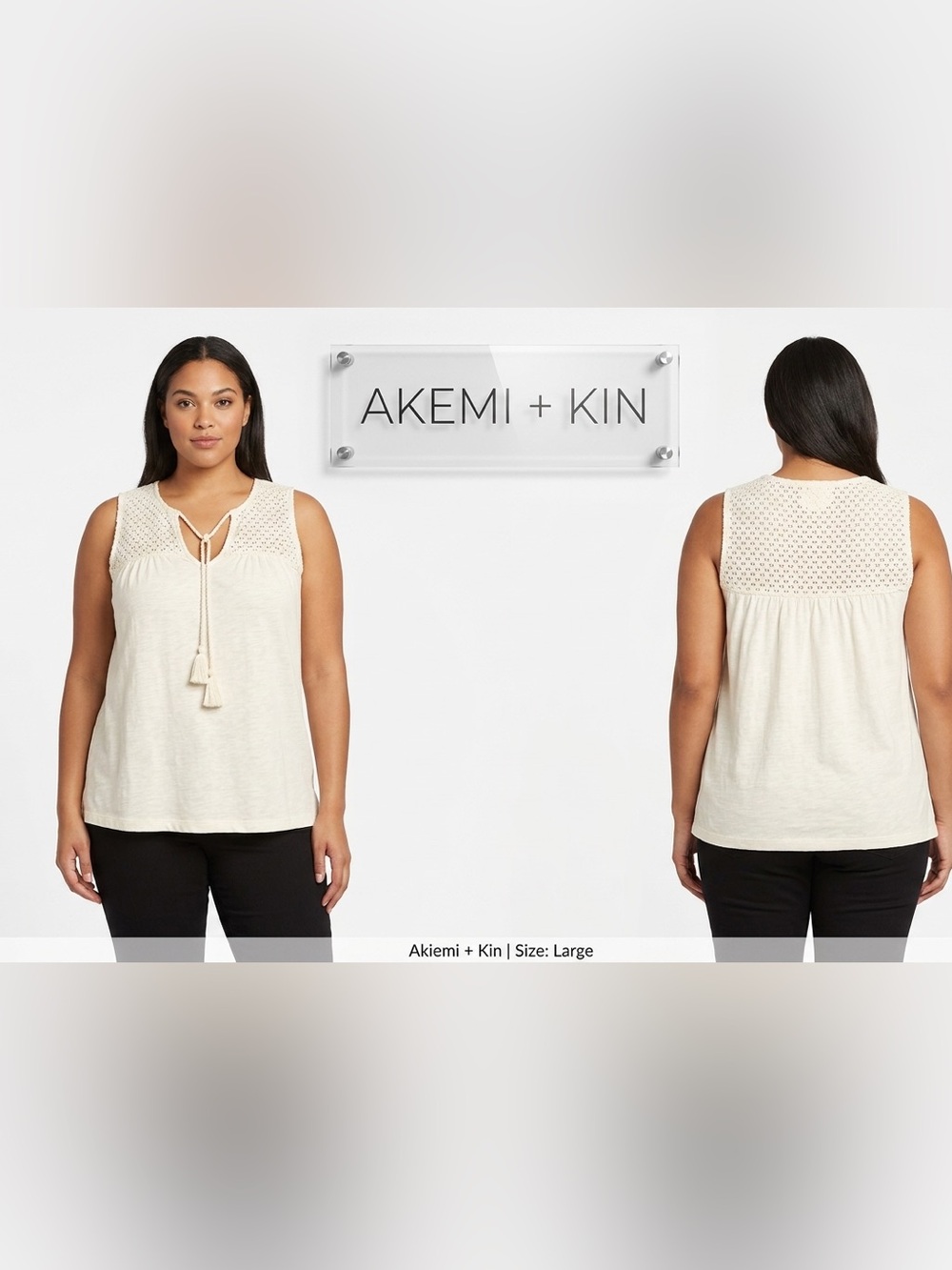 Anthropologie Akemi + Kin Crocheted Tank Top Large